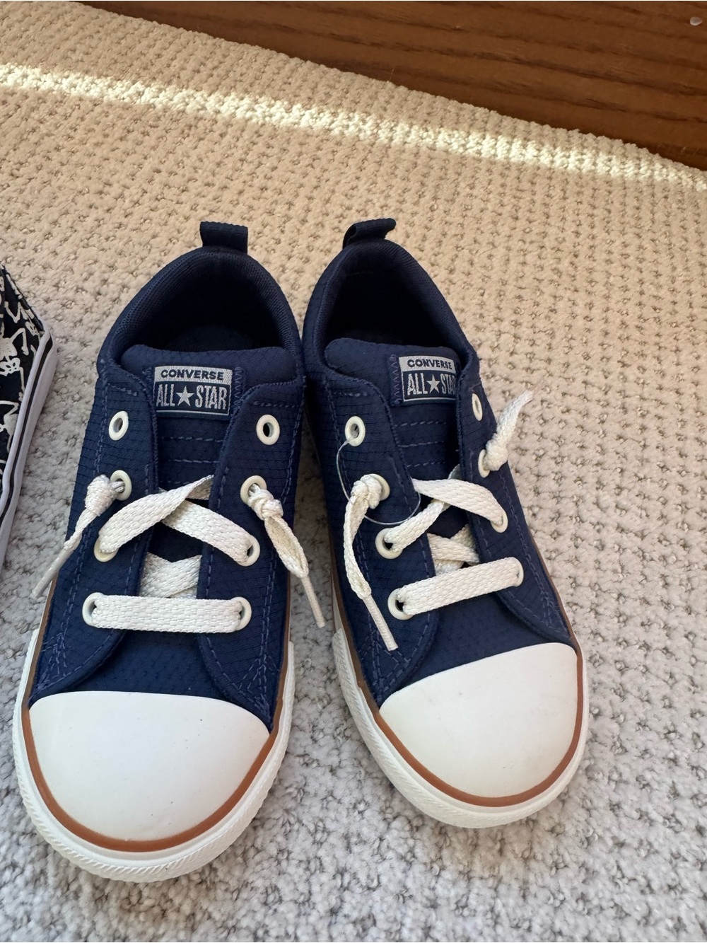 Kids Slip-On Checkerboard Shoes in Multi-Color and Navy - Picture 4 of 7